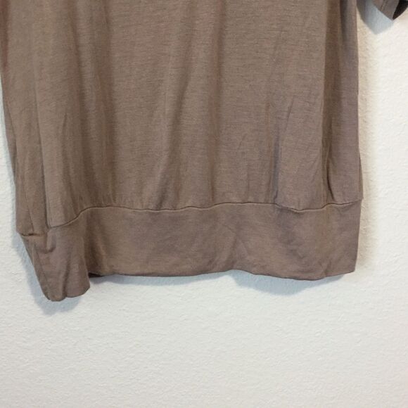 Perseption Petite Taupe Beaded Embellished Top - Picture 5 of 6